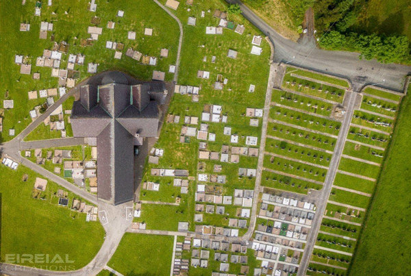 Clar Chapel, Donegal from 400 feet, looking straight down - Photo Print - Eireial Creations - Drone Operator - Aerial Photography Ireland