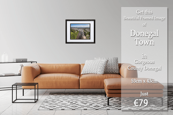 53cm x 44cm Framed Print of Donegal Town, Donegal. - Eireial Creations - Drone Operator - Aerial Photography Ireland