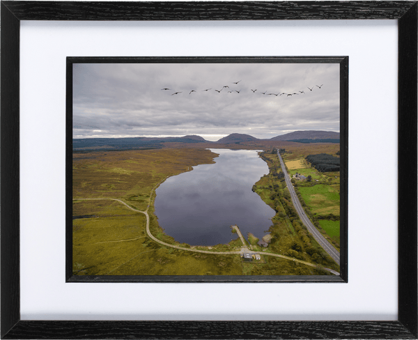 53cm x 44cm Framed Print of Barnesmore Gap, Donegal. - Eireial Creations - Drone Operator - Aerial Photography Ireland