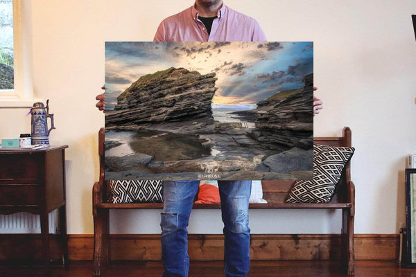 EireialCreations 91cm x 60cm (36in x 24in) A shot of the rocks at Bundoran beach, Donegal on Canvas