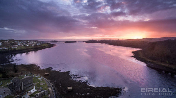 A Donegal Bay sunset in March - Digital Download - Eireial Creations - Drone Operator - Aerial Photography Ireland