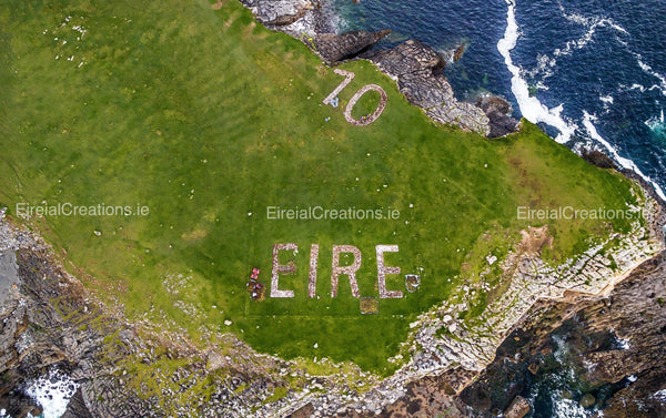 The Eire Sign at St. John's Point, Donegal.. - Digital Download - Eireial Creations - Drone Operator - Aerial Photography Ireland