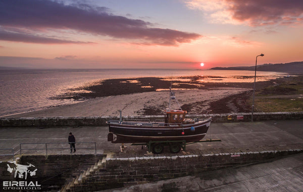 Sunset at Mountcharles Pier - Digital Download - Eireial Creations - Drone Operator - Aerial Photography Ireland